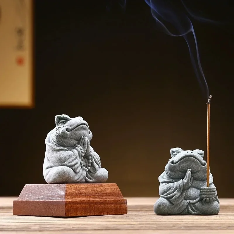 Creative Tea Room Tea Plate Decoration Attracting Wealth Golden Toad Animal Thread Fragrance Pet Decoration tea pet ornaments