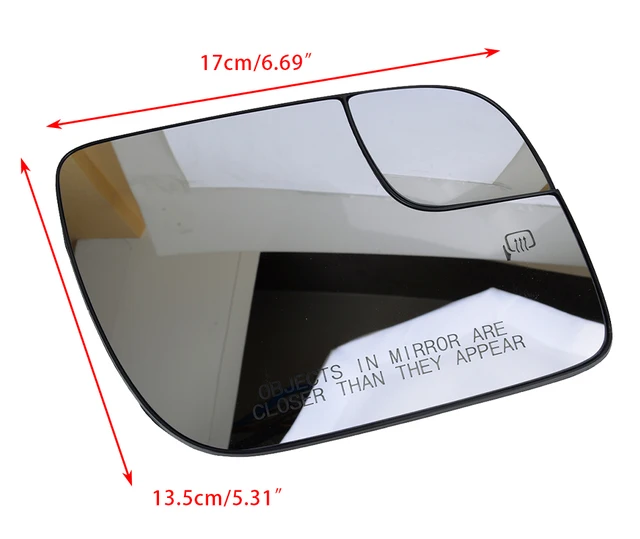 Pair Car Left Right White Mirror Glass W/ Back Heated For Ford E150 E250 E350