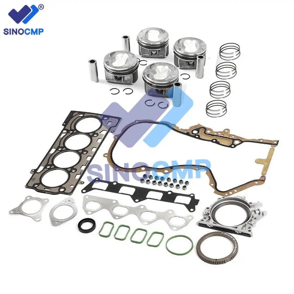 Sinocmp 19Mm Ea111 Pistoni Guarnizione Cilindro Per Vw Golf Passat Cc Tiguan Scirocco Audi 1.4 Tsi Cav Cth Kit Di Ricostruzione Motore