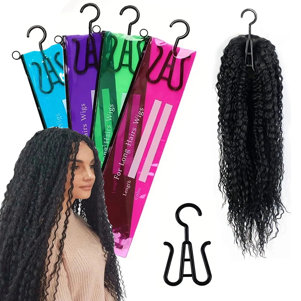 

1Set Wig Storage Bag With Hanger For Wig/Hair Extensions Large Hair Storage Bag For Multiple Wigs Pvc Wig Holder Case With Zip