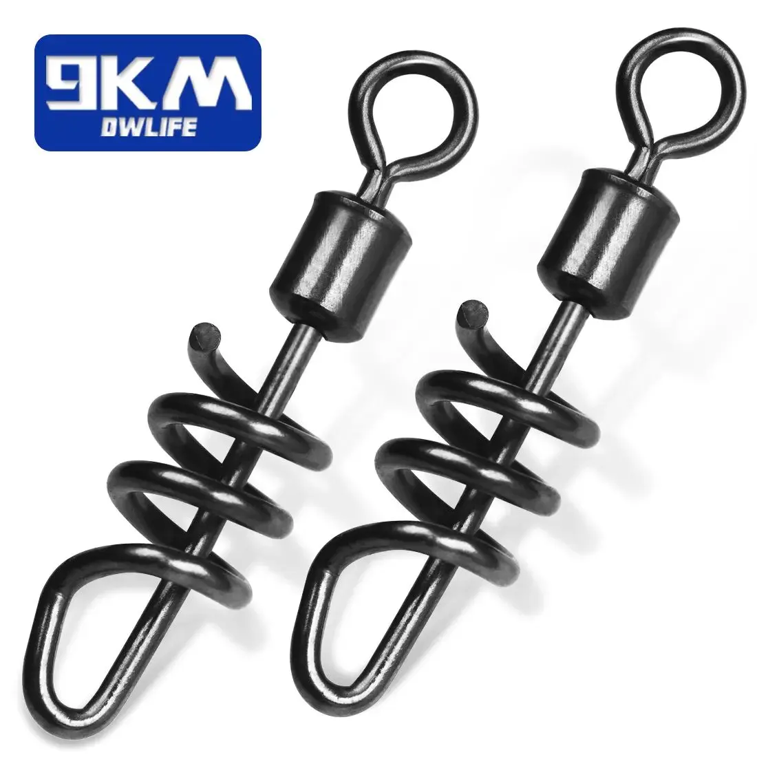 

Fishing Corkscrew Swivels Snap 25~100Pcs Rolling Swivels Stainless Steel Carp Barrel Swivel Saltwater Fishing Lure Connector