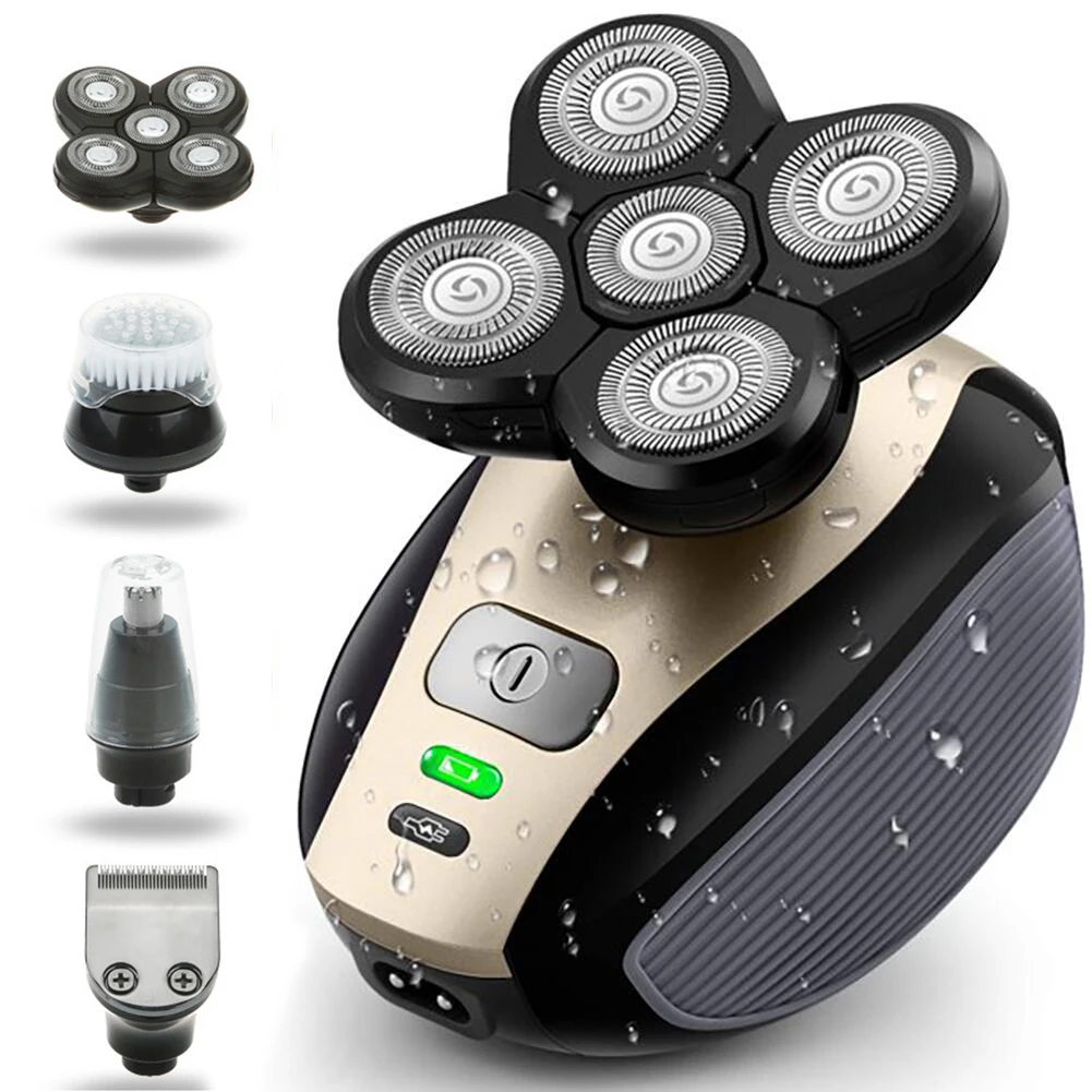 5in1 Electric Shaver For Men 4d Floating Head Shavers For Bald Men 5