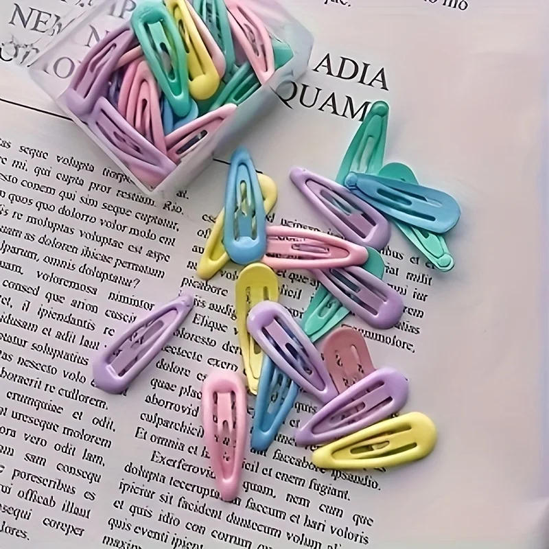 Colorful Minimalist Hair Clips - Vibrant & Stylish Daily Accessories (Random Colors)
