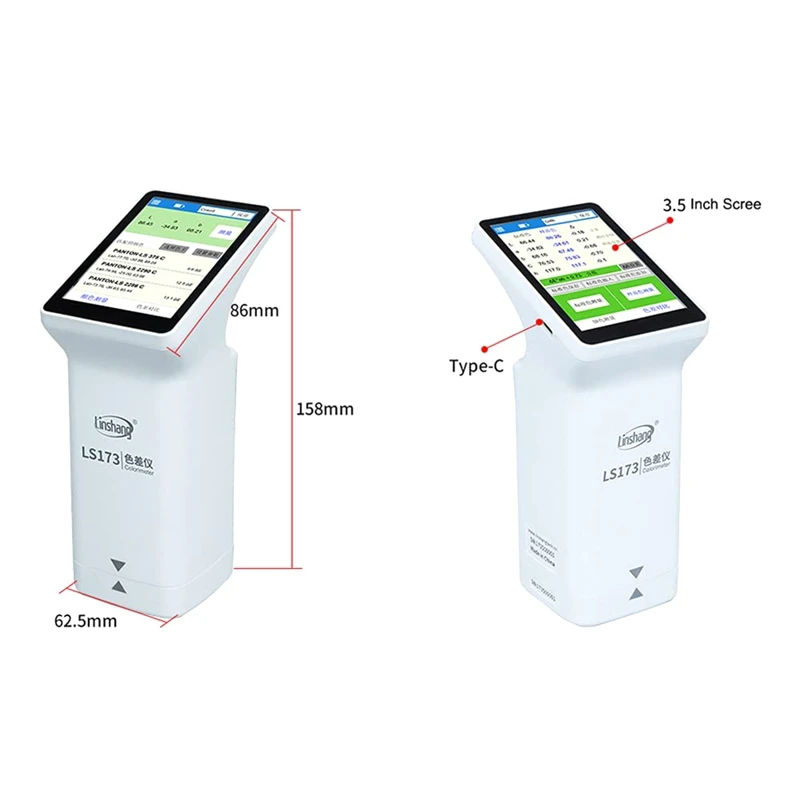 Linshang LS173 Smart Colorimeter Touch Screen Colorimeter For Coating Ceramic Plastic Paint Color Measurement Comparison 6
