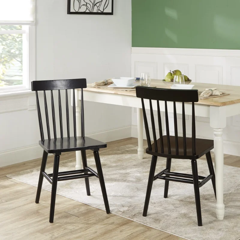 

Better Homes & Gardens Gerald Classic Black Wood Dining Chairs, Set of 2 chairs for events