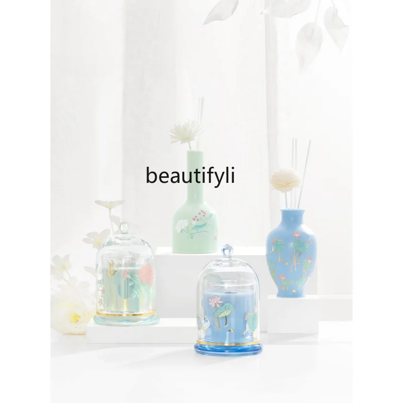 

Wenchuang Flower God Aromatherapy Candle Fire-Free Aromatherapy Gift Box Birthday Girlfriends Wedding Gift for Female Companion