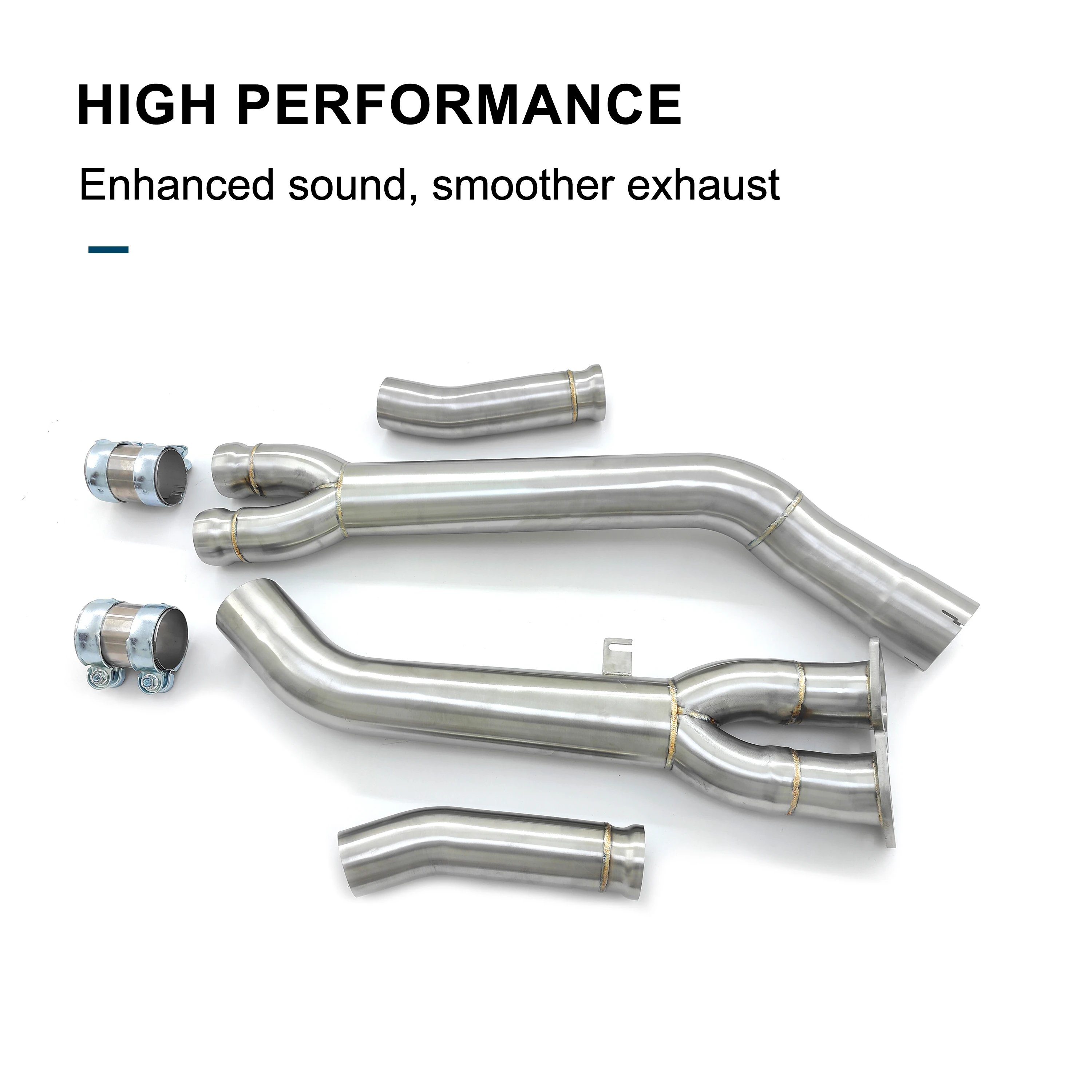 CBNT Exhaust-pipe System for BMW X3M F97 X4M F98 3.0T Midpipe 89mm/3.5inches SS304 Stainless Steel High Performance Middle Pipe