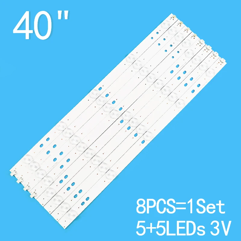 4Pairs/Set 405mm TV Backlight LED Strip For Philco 40inch ph40n70dg PH40N70DG PH40N70 3V 1W TV Repair Parts 1set 8pcs 3v 5leds 405mm suitable for 40 inch lcd tv cj 1 30 1 80901704r ph40n70dg ph40n70 backlight strip