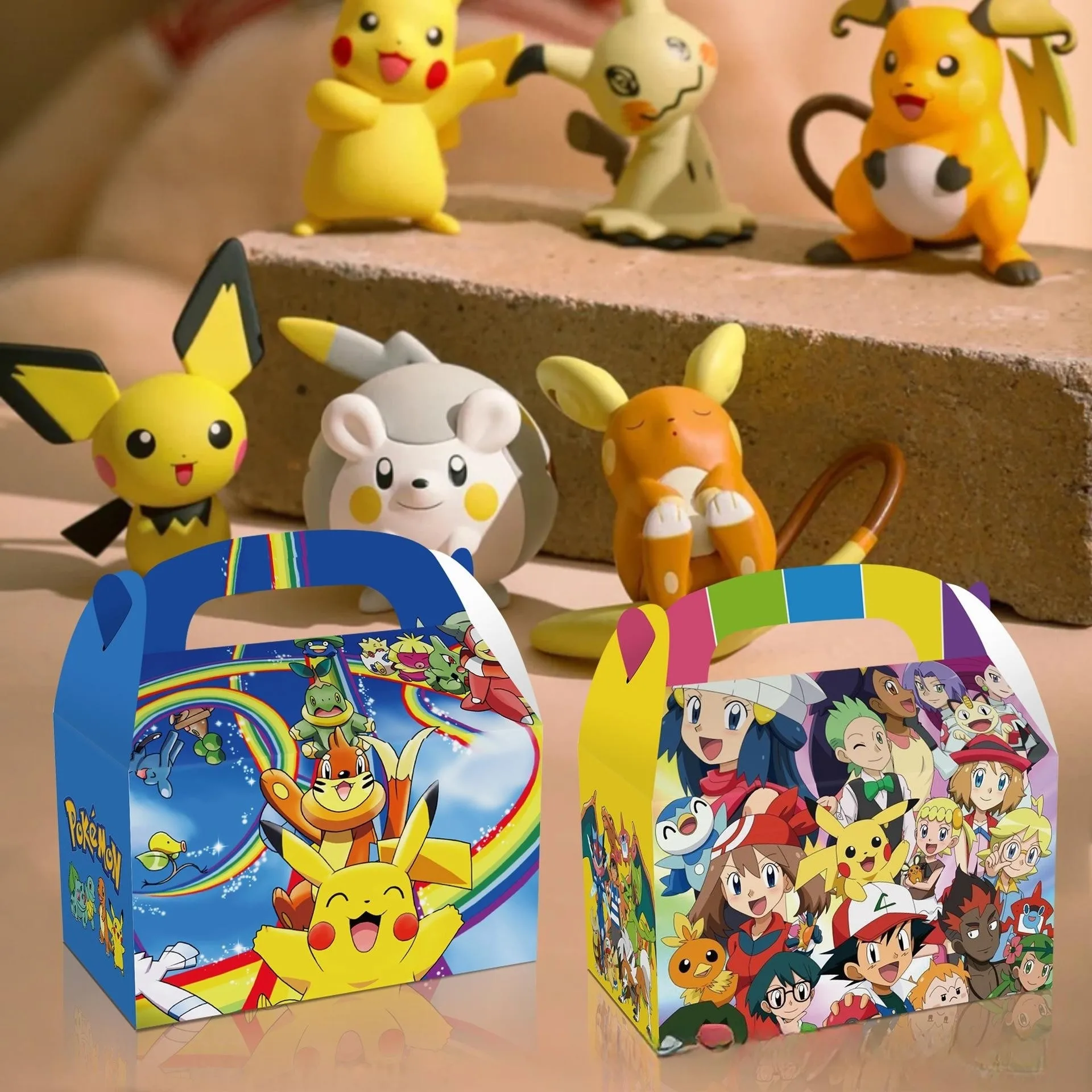 Caja Sorpresa Cajita De Pikachu 12/24/36 Pokemon Decoración De