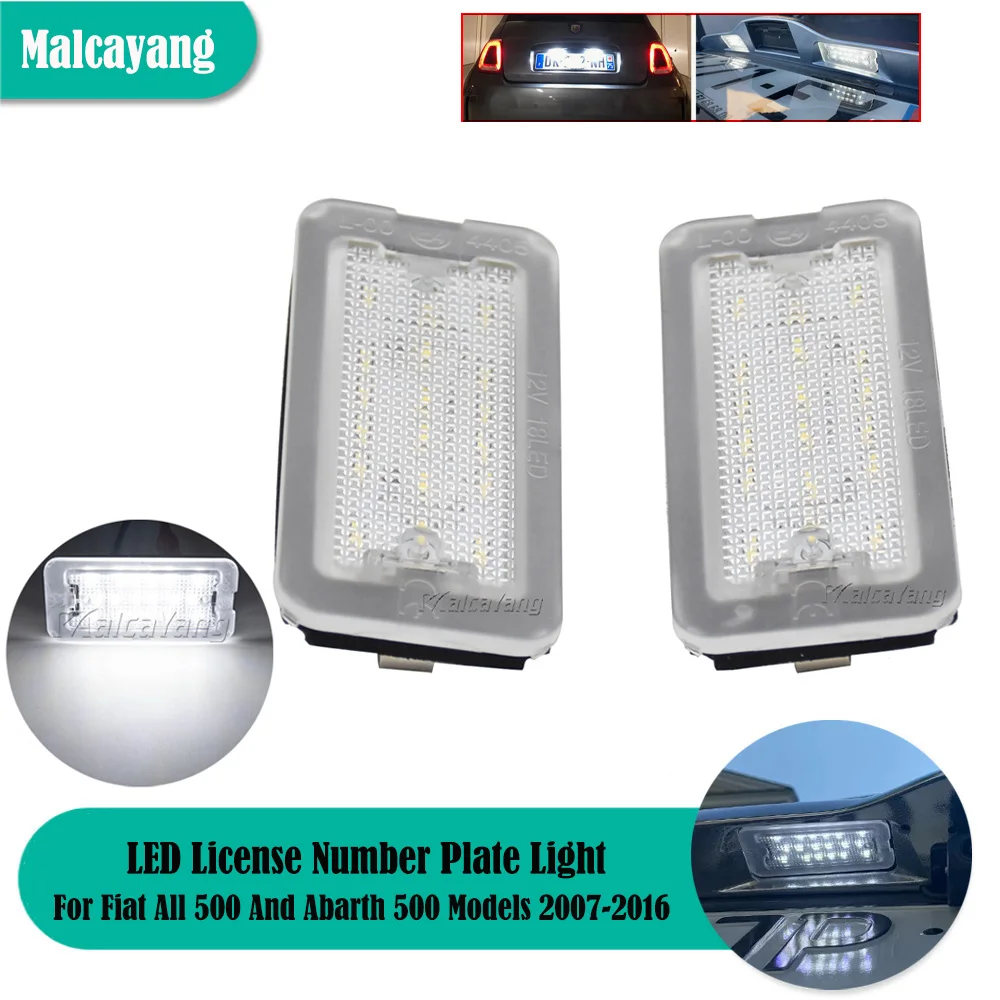 Per Fiat 500 / Abarth 500 2007-2016 Oem 51800482 Smd Bianco Canbus Led Luci Targa Fanali Posteriori Posteriori