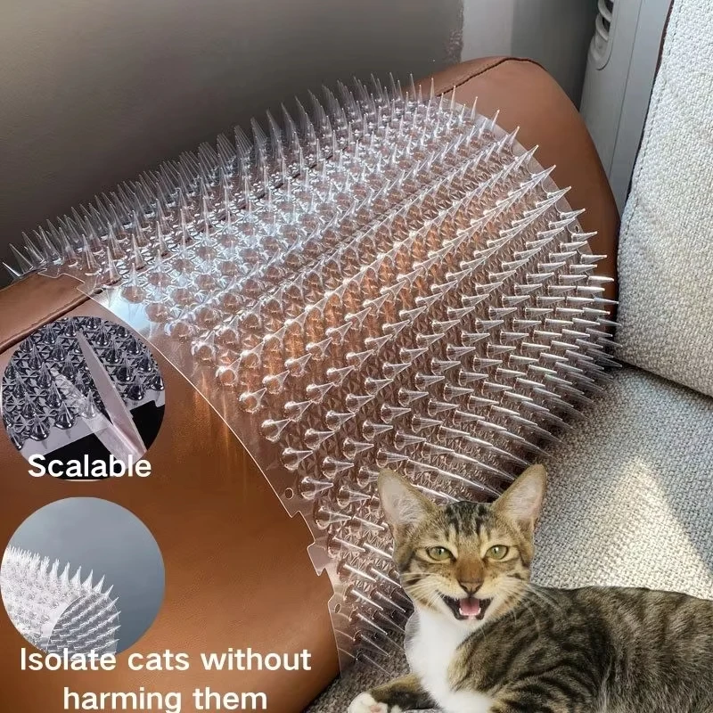 With Prickle Strips Spikes Straps Keep Cat Dog Away Digging Climbing Pet Supply Pad Anti-Cat Dog Mat Protect Plant pet anti digging mat