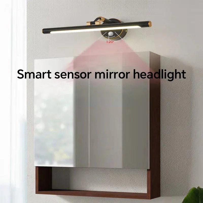 Modern LED Bathroom Mirror Light Retractable Minimalist Makeup Lighting for Bedroom Living Room Mural Light Indoor Wall Sconce