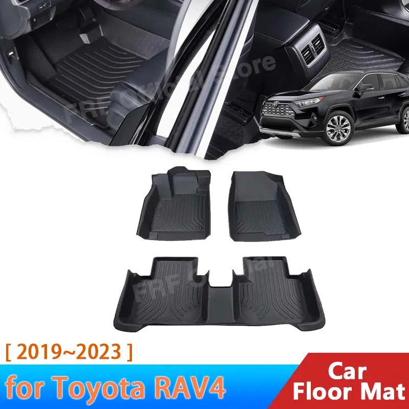 TPE Car Floor Mat For Toyota RAV4 RAV 4 XA50 20192023 2022 Accessories