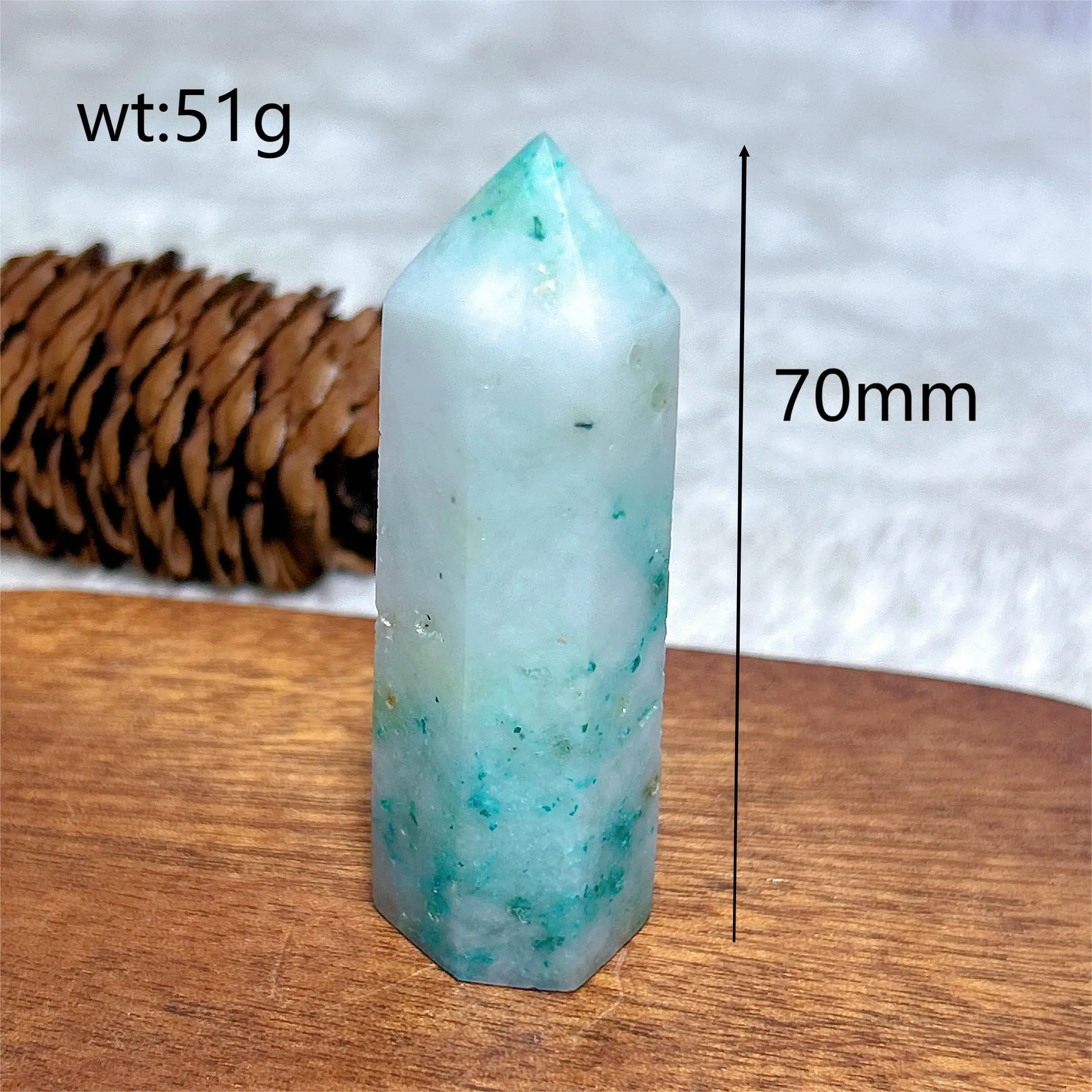 WGPHD Salute E Famiglia Bellissima Phoenix Natural Pinex Pine Obelisk Point Quartz Crystal Rod Healing Natural Crystal Reiki Healing - Foto 10