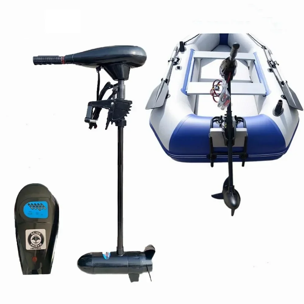 Motore Fuoribordo Solare Marino 50Lb Dc 12V Motore Elettrico A Traina Montato A Poppa Con Tre Foglie Di Vite Di Elica