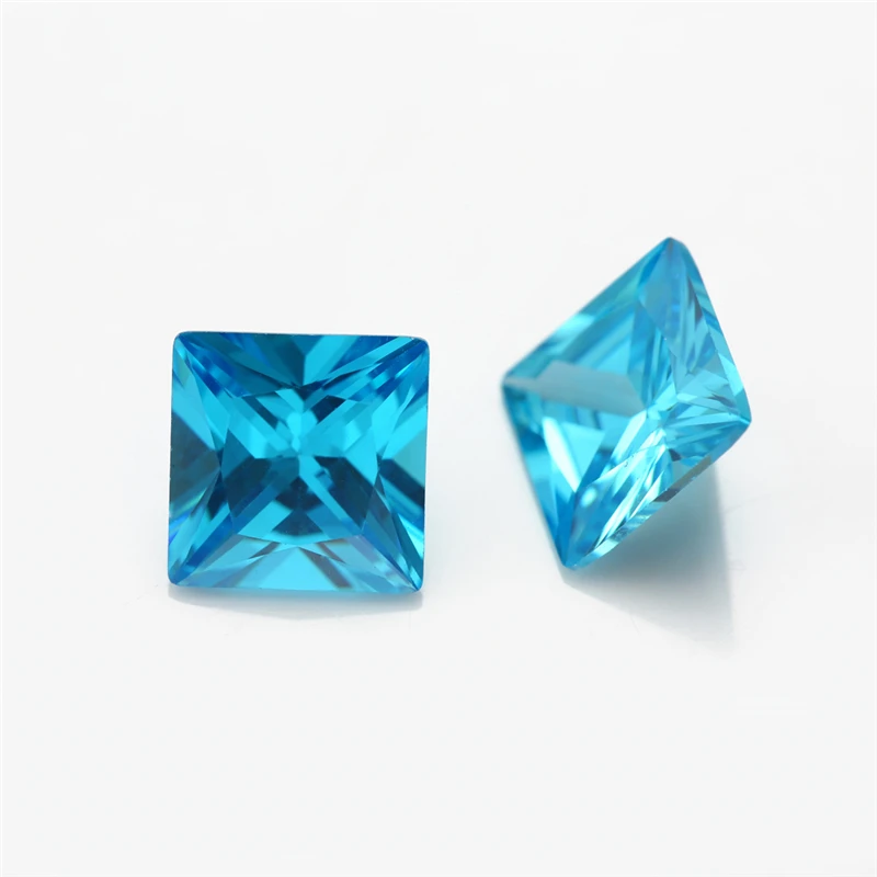 Quadratische Form Prinzessin geschnitten lose Zirkonia 5a cz Steine grün Meer blau Kaffee Tansanit Farbe Größe 3x3 ~ 10x10mm – Detail 6