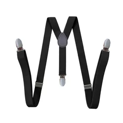 Unisex Men Suspenders for Pants Adjustable Casual Belts Leather 3 Clips Y Brace Suspenders for Women Suspensorio 2.5 x115CM