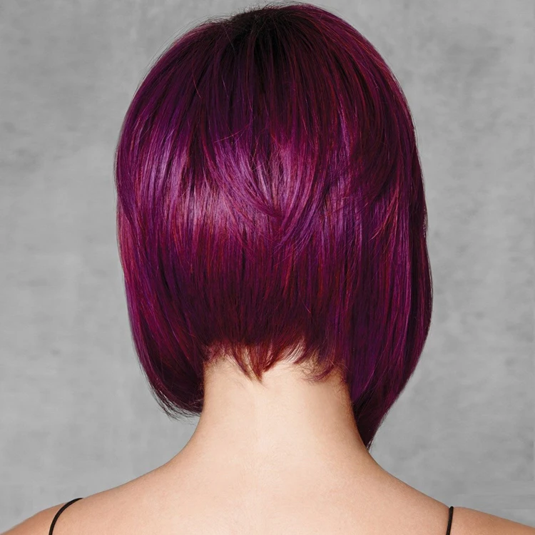 GNIMEGIL Burgundy Wig for Woman Short Haircuts Straight Hairstyle Bob Women Synthetic Wigs Ombre Color Natural Looking and Soft