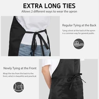 Tablier à bretelles réglable, 1 pièce, Logo personnalisé pour femmes avec poches, meilleur tablier de cuisine, tablier de coiffeur professionnel 5