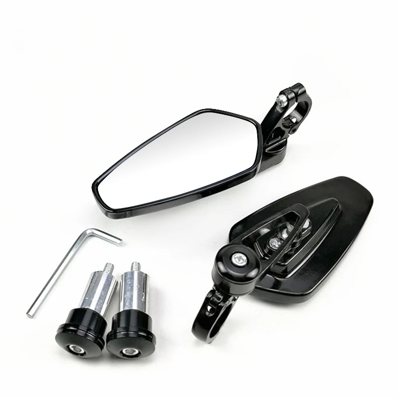 Motorcycle mirrors 1 pair 7/8" 22mm motorcycle rearview mirrors universal scooter bar end handlebar mirror rear view mirror accessories