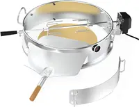 only fire Stainless Steel Multi-purpose Rotisserie and Pizza Combo Kit for Weber 22-Inch Kettle Charcoal Grills - Include Pizza 1