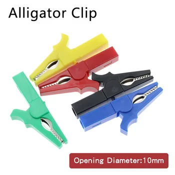 32A 55MM HV Alligator Clip for Banana Plug 4mm Multimeter Pen Cable Probes Crocodile Clip 6pcs Battery Test Clip