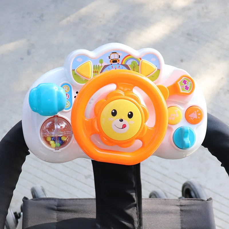 Eletric Simulation Steering Wheel Toy with Light Sound Montessori Educational Musical Copilot Stroller Steering Wheel Baby Toys 2 Eletric Simulation Steering Wheel Toy with Light Sound Montessori Educational Musical Copilot Stroller Steering Wheel Baby Toys 2