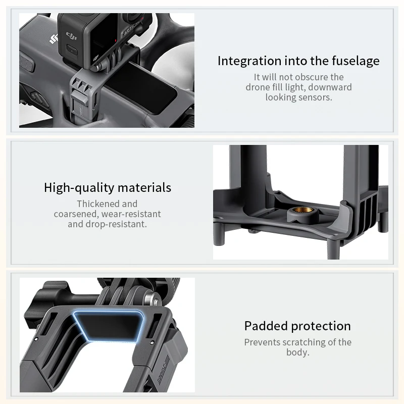 STARTRC Extension Bracket for DJI Avata 2 Gopro 10 11/Insta360 X4 X3/DJI Action 4 3/Fill Light