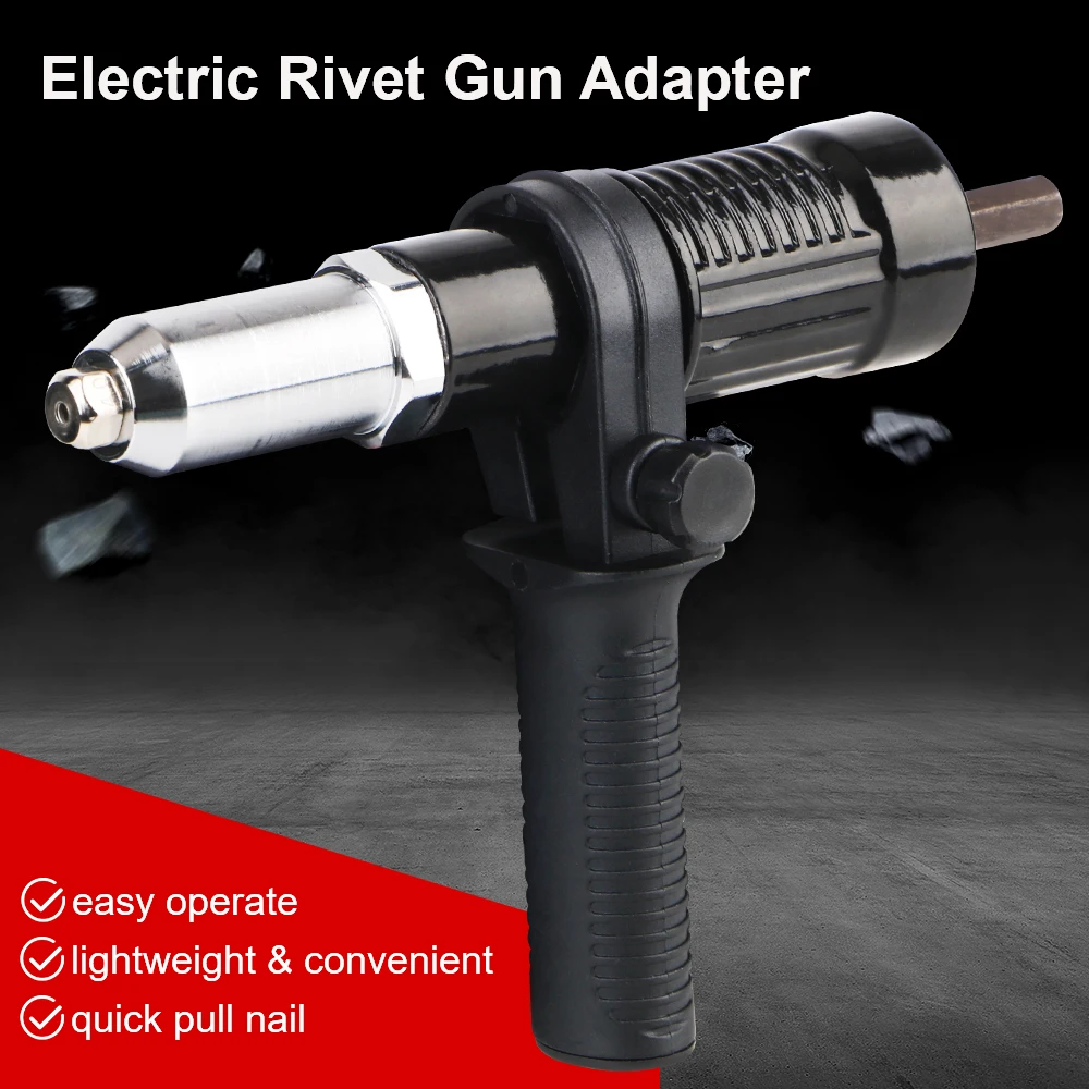 Professional With Replaceable Nut Bit Nail Set 3pcs/set Riveting Nut Gun Adapter 2.4mm-4.8mm Electric Rivet Gun Connector