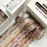 8PCS Pet Tape Rolls for Journaling Washi Tapes Vintage Pet Tapes Roll Washi Tape for Crafts Diary Masking Tape Washi Stickers 2