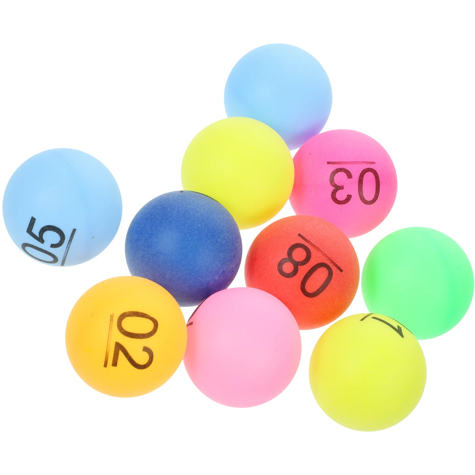10 Pcs Color Number Ball Lottery Box Selection Party Lucky Draw Table Tennis Game Balls for Entertainment Numbered Pp Portable