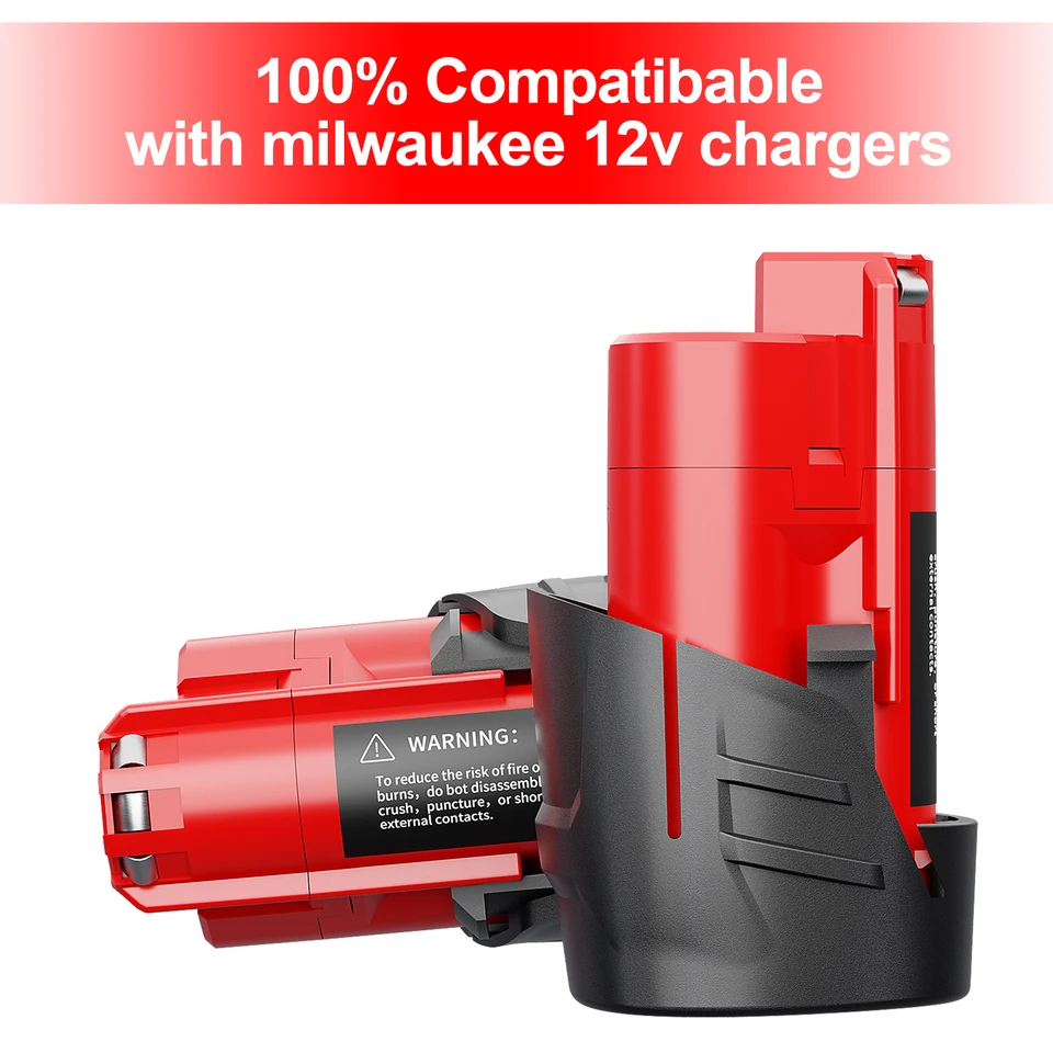 2 Batterie Waitley 12V 6.0Ah Per Milwaukee M12 - Li-Ion, Compatibili Con M12 Tool - Foto 10