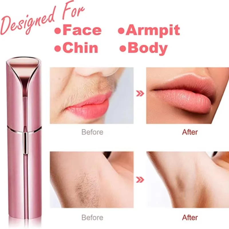 Xiaomi Face Hair Removal Lipstick Shaver Electric Eyebrow Trimmer Portable Women Hair Remover USB Charging Mini Shaver Epilator hair shaver facial hair remover electric eyebrow trimmer eyebrow razor and hair shaver