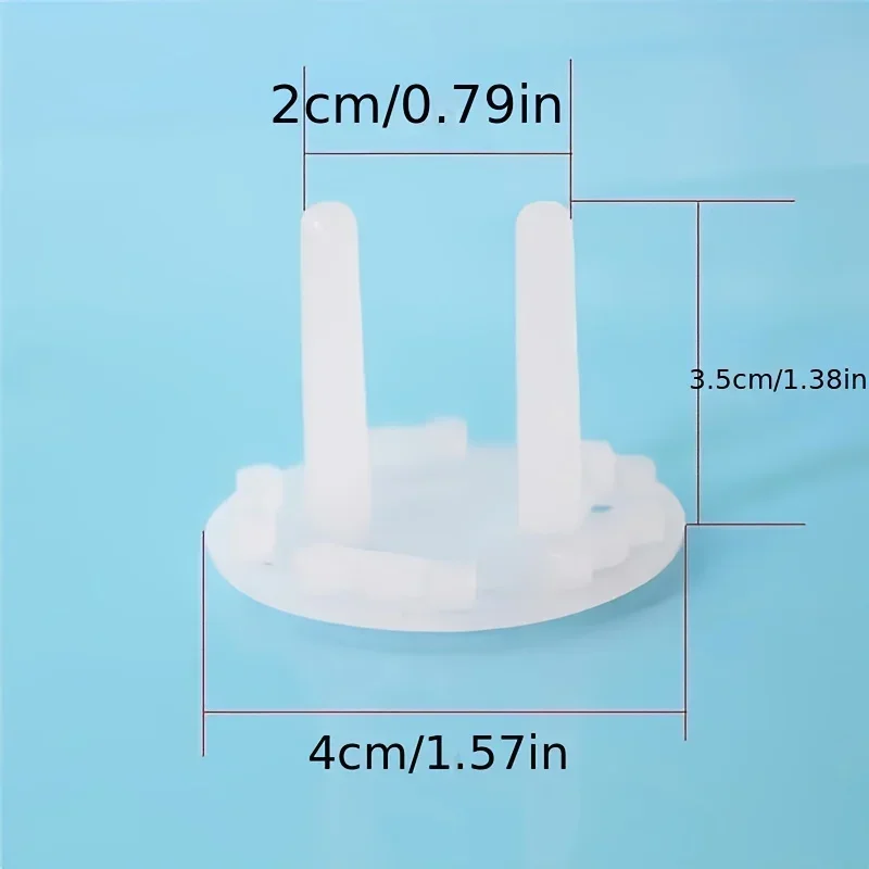 10-pcs EU Power Socket Safety Covers-Child Proof Outlet Protector with Anti-Shock Design, Easy Install Baby Proofing Plug Guards