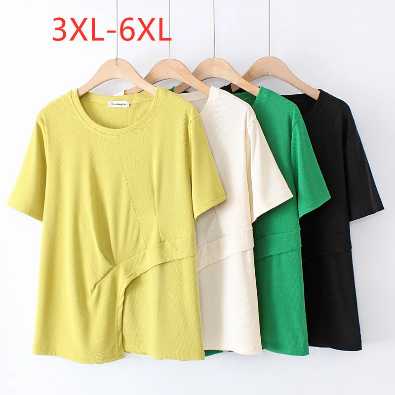 

Женское платье большого размера Новинка весна-лето 2022 стильная свободная стройная футболка с коротким рукавом