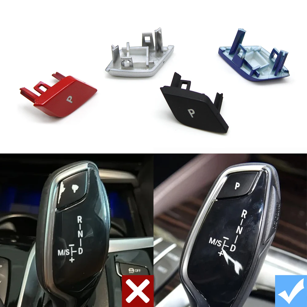 BMW 5 6GT 7 X3 X4 시리즈 G30 G31 G32 G11 G12 G01 G02용 자동차 기어 변속 레버 자동 주차 P 버튼 캡 커버