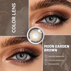 Iris Green Colored Contact Lenses with Small Pupil, Natural Eye Beauty Enhancement (Brown)