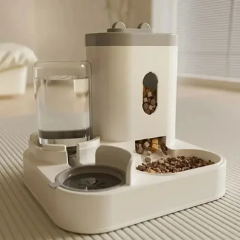 Automatic Feeder Dog Cat Food Bowl With Water Fountain Large Capacity Pet Food Storage Dispenser Container Puppy Pet Accessories 1