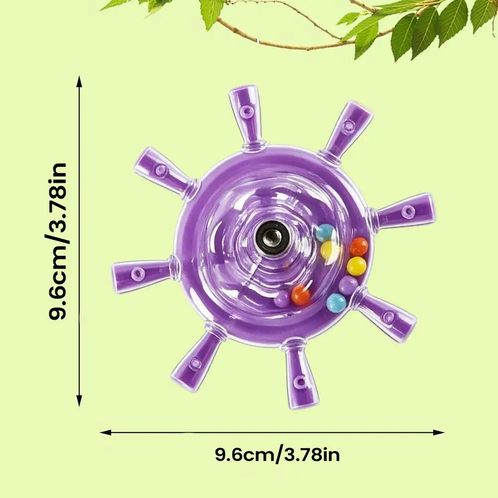 Rotating Bird Chew & Spin Toy with Exercise Wheel and Rattle