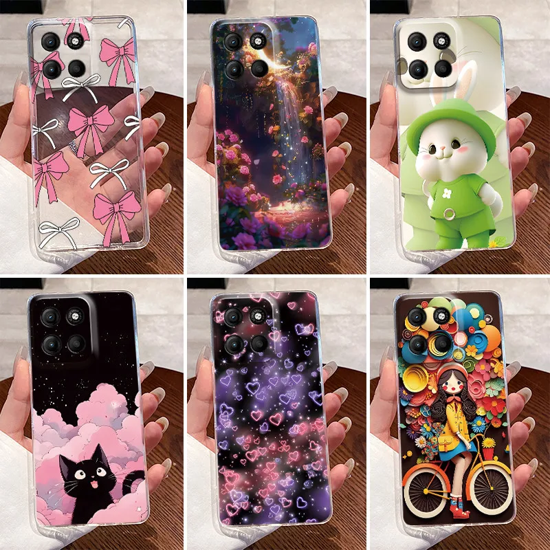 Luxury Cute Love Rabbit Clear Soft TPU Silicone Phone Case Cover