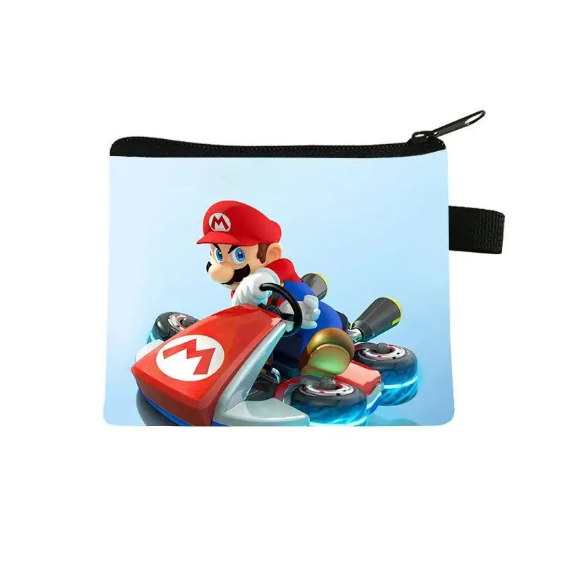 Super Mary Series Cartoon Wallet Mario Bros Luigi Yoshi Anime Figures Mini Storage Coin Purse Cute Small Wallet Children Gifts