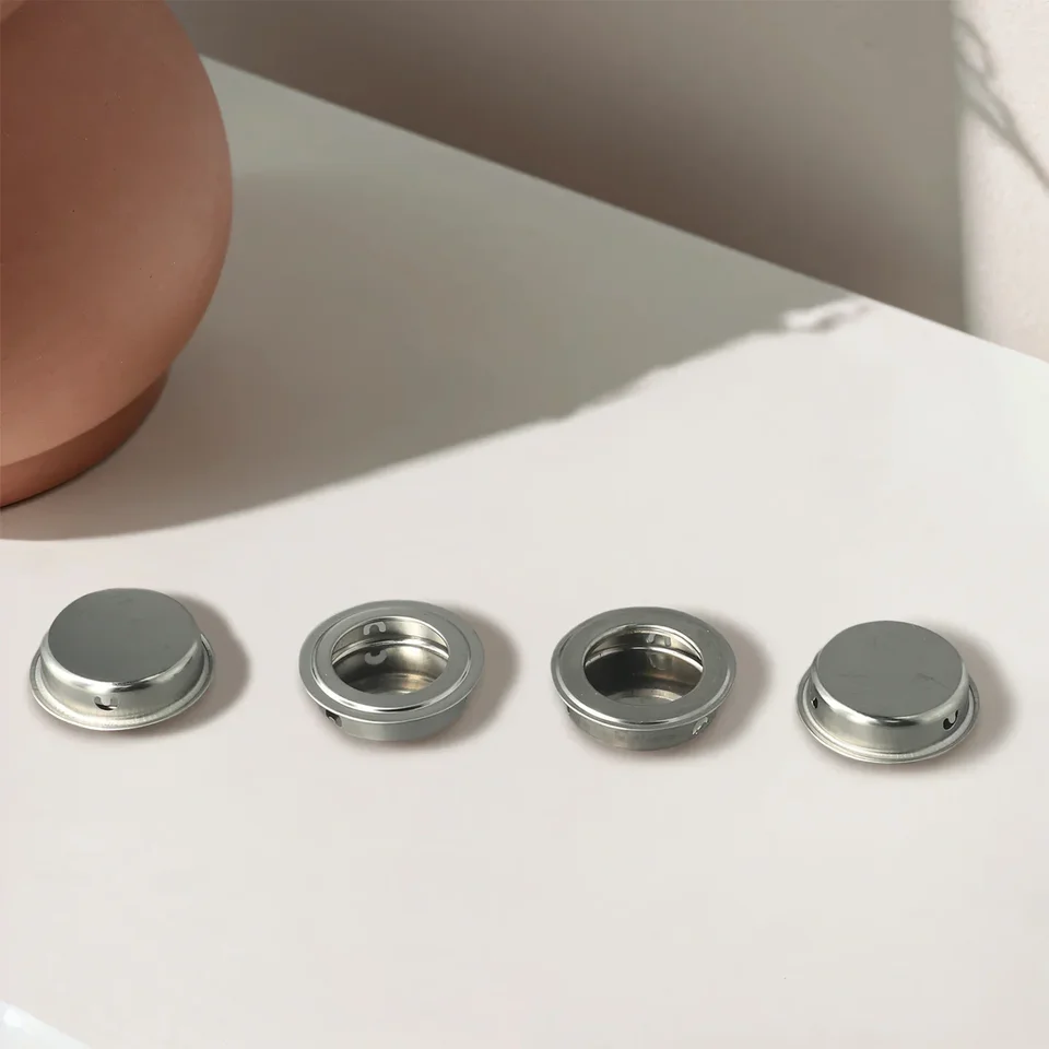 Maniglie Nascoste Per Porte Scorrevoli - 4 Pezzi Acciaio Inox, Design Rotondo E Moderno