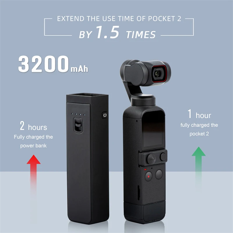 para Osmo Bolso Portátil Power Bank Móvel 3200mah Carregador de Bateria Portátil Hub Carregamento para Bolso Câmera Apertos Mão - Image 6