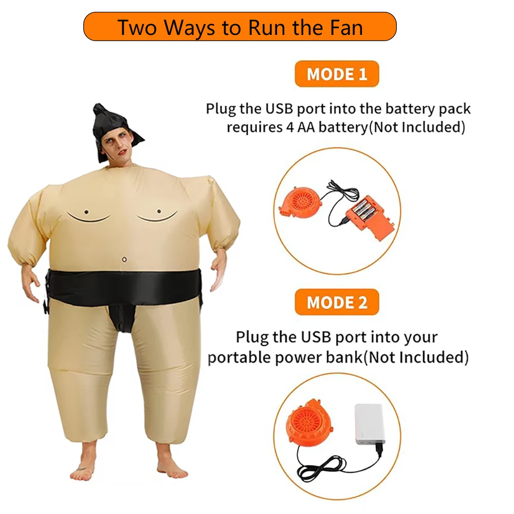 New Fun Inflatable Sumo Costume Wrestling Suit Inflatable Set for kid and Adults Role Playing Party Dress Fun Fighter Suit Set 5