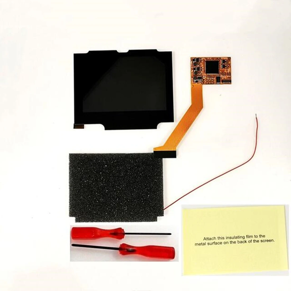 

LCD/Ribbon Cable/Complete Kit V2 10 Levels of Brightness High Backlight IPS Mod For GBA SP