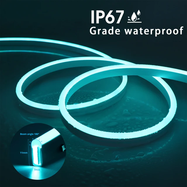 DC5V USB RGB Neon LED Strip, 1/2/3/4/5M IP65 Waterproof Neon Strip Bluetooth App and Remote Control For Neon Decortion Lighting 4