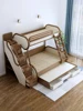 120x200 135x200 150x200 cm Modern luxury ash wood bunk bed 2 people Double loft bedroom beds full size bed frame furniture 2