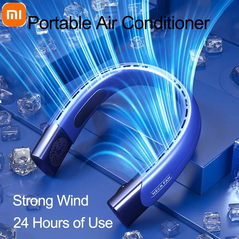 

New Xiaomi 4000mAh Hanging Neck Fan Portable Air Conditioner Type-C USB Rechargeable Air Cooler 5 Speed Electric Fan For Sports