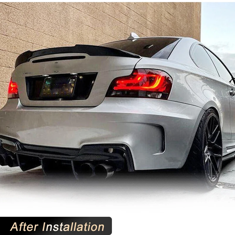 자동차 리어 트렁크 스포일러 윙, 탄소 섬유, BMW 1 시리즈 E82 125i 135i 쿠페 2 문짝 2007-2012 리어 스포일러 부트 리드 윙 립