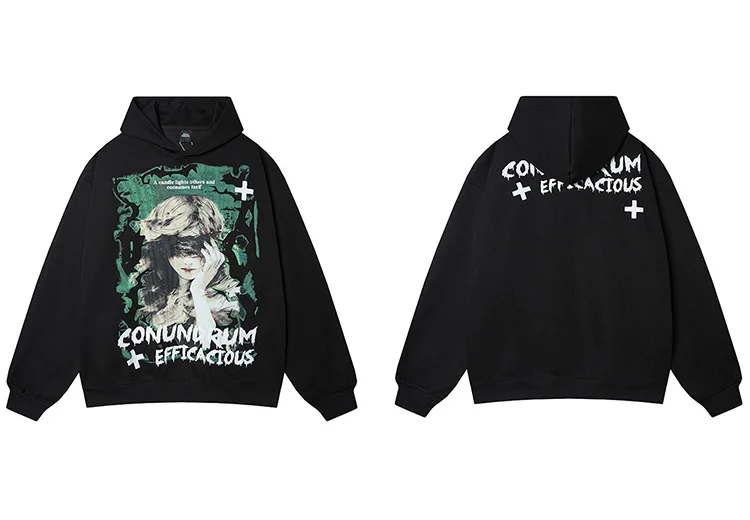 Grunge Blindfolded Girl Graphic Hoodie Sf8725bcd8abe44a78dcf218cba09fd60z